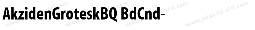 AkzidenGroteskBQ BdCnd字体转换